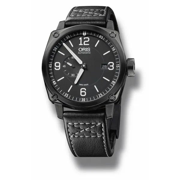 Oris BC4 Small Second Date with stainless steel black plated